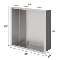 Brushed Stainless Steel Wall Shower  Niche , Double Recessed Shower Shelf for Bathroom EasyOptionXY LLC