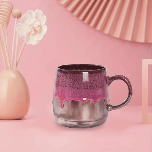 Large Ceramic Coffee Mug, 21 Oz, Gilt Pink Big Tea Cup for Office and Home, Dishwasher and Microwave Safe… EasyOptionXY LLC