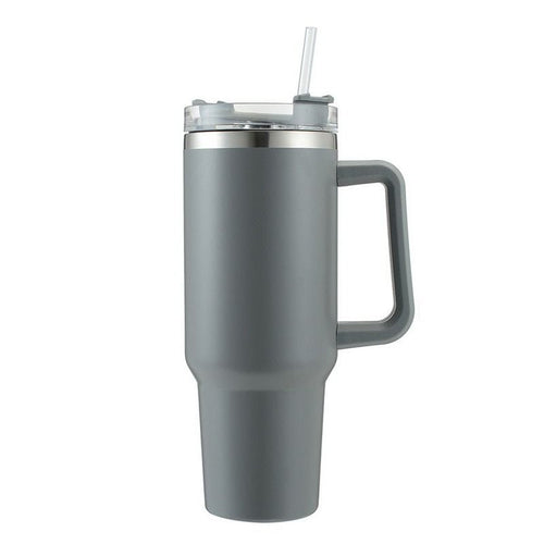30OZ Straw Coffee Insulation Cup With Handle Portable Car Stainless Steel Water Bottle LargeCapacity Travel B PA F ree Thermal Mug EasyOptionXY LLC