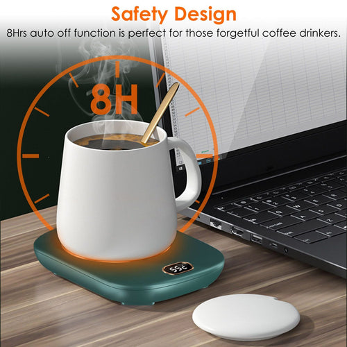 Electric Coffee Mug Warmer for Desk Auto Shut off USB Tea Milk Beverage Cup 3 Temperature Setting EasyOptionXY LLC