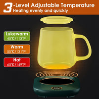 Electric Coffee Mug Warmer for Desk Auto Shut off USB Tea Milk Beverage Cup 3 Temperature Setting EasyOptionXY LLC