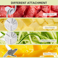 2 in 1 Blender and Food Processor Combo for Chopping, Slicing, Shredding, Mincing and Pureeing for Vegetable, Meat and Nuts, 500W 5-Cup Bowl, 1.5L Blender Jug, 3 Blades and Adjustable Speed