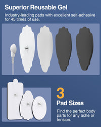 24-Mode TENS &amp; EMS Unit – Rechargeable Muscle Stimulator with 8 Pads