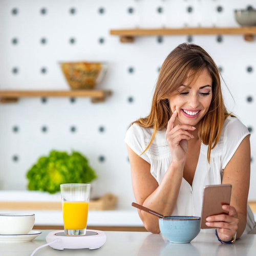 Electric Coffee Mug Warmer for Desk Auto Shut off USB Tea Milk Beverage Cup 3 Temperature Setting EasyOptionXY LLC