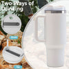 40oz V2 large capacity tumbler,  With Handle And Straw Lid, Insulated Reusable Stainless Steel Water Bottles Travel Mug Coffee Cup car cup water cup For Men Women Outdoor Camping Driving, gift EasyOptionXY LLC