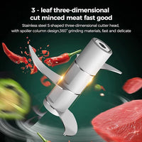 Mini Electric Garlic Chopper, Food Processors Small, Garlic Mincer Crusher Vegetable Chopper, Meat Grinder Masher Kitchen Tool, Portable Blender for Onion, Ginger, Veggie, Spice, Herb, Fruit, Nuts EasyOptionXY LLC
