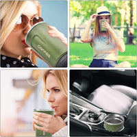 12 oz Stainless Steel Vacuum Insulated Tumbler - Coffee Travel Mug Spill Proof with Lid - T hermos Cup for Keep Hot/Ice Coffee; Tea and Beer EasyOptionXY LLC