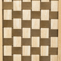 53.2"W 3D Woven Checkerboard Pattern Design Kitchen Island with Drop Leaf, Rolling Kitchen Island on Wheels with Internal Storage Rack, Power Outlet, Kitchen Cart with 3 Drawers 2 Cabinets, Nature EasyOptionXY LLC