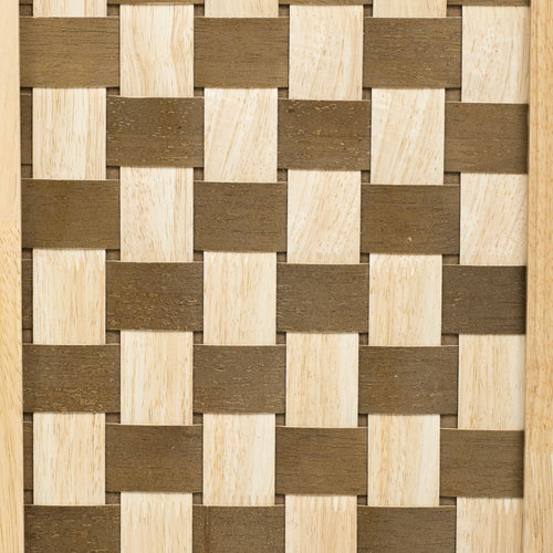 53.2"W 3D Woven Checkerboard Pattern Design Kitchen Island with Drop Leaf, Rolling Kitchen Island on Wheels with Internal Storage Rack, Power Outlet, Kitchen Cart with 3 Drawers 2 Cabinets, Nature EasyOptionXY LLC