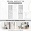 White Tall Storage Cabinet with 3 Drawers and Adjustable Shelves for Bathroom, Kitchen and Living Room, MDF Board with Painted Finish EasyOptionXY LLC