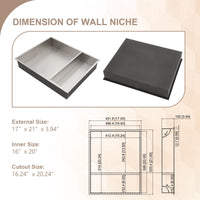Brushed Stainless Steel Wall Shower  Niche , Double Recessed Shower Shelf for Bathroom EasyOptionXY LLC