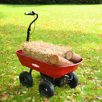 wheelbarrow electric Hassle-free assemble: this utility cart's durable steel frame is easy to Assemble while the sturdy poly tub is easy to clean and rust-resistant electric garden cart