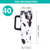 40oz 5D cowprint Insulated Tumbler With Handle And Straw Lid Portable Large Capacity water bottle, Heat preservation,304 Stainless Steel Cup For Outdoor Sports, Travel & Camping Birthday Gift EasyOptionXY LLC