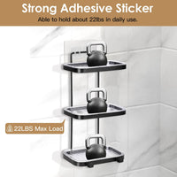 Soap Dish Soap Bar Holder Square Soap Rack Wall Mounted S Bar Shower Bathroom Self with 2 Hooks EasyOptionXY LLC