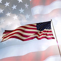 Heavy Duty Outdoor American Flag Embroidered Stars & Brass Grommets