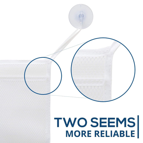 Bath Toy Organisers Set of 2 Large Size 14.16 x 19.67 in and 15.75 x 19.68 in Storage Net Bags for Baby Bathtub Toys 4 Strong Suction Cups Bathroom Shower Caddy Holder Multi Use for Kids Toddlers EasyOptionXY LLC