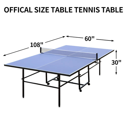9-Foot Foldable Indoor Ping Pong Table Set with Accessories
