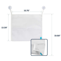 Bath Toy Organisers Set of 2 Large Size 14.16 x 19.67 in and 15.75 x 19.68 in Storage Net Bags for Baby Bathtub Toys 4 Strong Suction Cups Bathroom Shower Caddy Holder Multi Use for Kids Toddlers EasyOptionXY LLC
