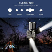 3 Head Flashlight EasyOptionXY LLC