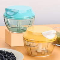 3-in-1 Manual Food Chopper for Vegetable Fruits Nuts Onions Hand Pull Mincer Blender Mixer Food Processor Garlic Crusher Ginger Fruit Puree Meat Puree EasyOptionXY LLC