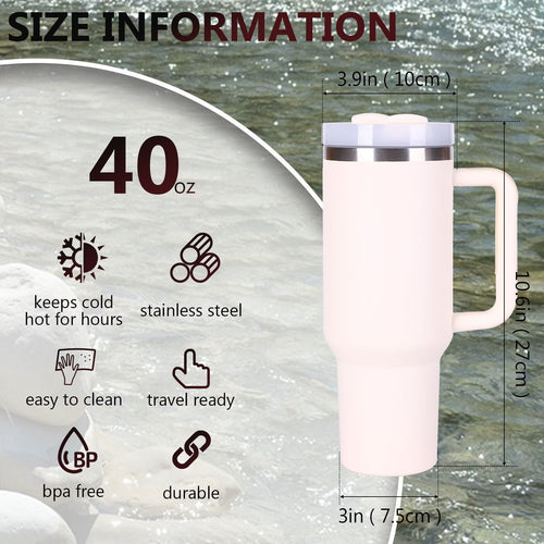 40oz V2 large capacity tumbler,  With Handle And Straw Lid, Insulated Reusable Stainless Steel Water Bottles Travel Mug Coffee Cup car cup water cup For Men Women Outdoor Camping Driving, gift EasyOptionXY LLC