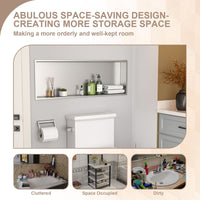 Brushed Stainless Steel Wall Shower  Niche , Double Recessed Shower Shelf for Bathroom EasyOptionXY LLC