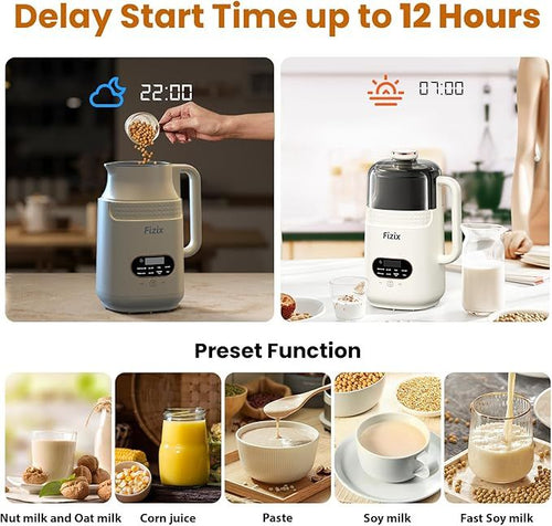 34oz Nut Milk Maker,8 in 1 Automatic Soy Milk Maker for Homemade Nut,Soy,Almond,Oat Milk,Fruit and Vegetable,Almond Milk Maker with Delay Start/Keep Warm/Self-Cleaning,White EasyOptionXY LLC