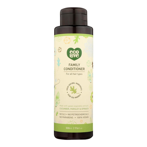 Ecolove Conditioner - Green Vegetables Family Conditioner For All Hair Types - Case Of 1 - 17.6 Fl Oz. EasyOptionXY LLC