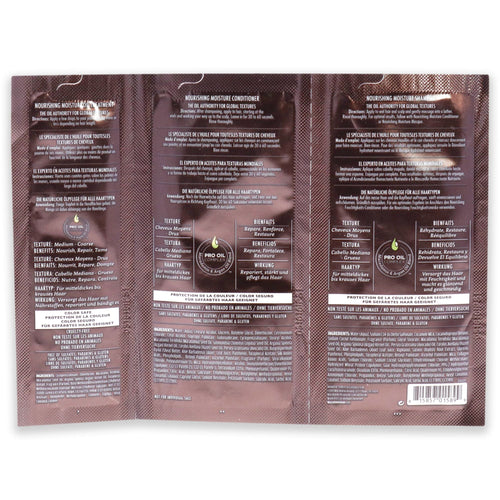 Professional Nourishing Moisture Set by Macadamia Oil for Unisex - 3 Pc Kit 0.34oz Shampoo, 0.34oz Conditioner, 0.17oz Oil Treatment