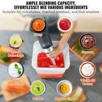 VEVOR Commercial Immersion Blender, 750W 12" Heavy Duty Hand Mixer, Variable Speed Kitchen Stick Mixer with 304 Stainless Steel Blade, Multi-Purpose Portable Mixer for Soup, Smoothie, Puree, Baby Food