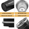 12 oz Stainless Steel Vacuum Insulated Tumbler - Coffee Travel Mug Spill Proof with Lid - T hermos Cup for Keep Hot/Ice Coffee; Tea and Beer