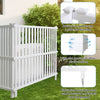 Air Conditioner Fence, Trash Can Vinyl Privacy Fence White Panel for Outside, Outdoor Pool Equipment Enclosure with Metal Stakes, (2-Pack) EasyOptionXY LLC