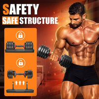 25LB Adjustable Dumbbell – 5-in-1 Weight Set with Anti-Slip Handle
