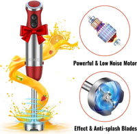 KOIOS 5-in-1 Hand Immersion Blender, 1000W 12 Speed with Turbo Mode Handheld Blender, Copper Motor Stainless Steel Blade Stick Blender,600ml Mixing Beaker,500ml Food Processor, Whisk, Milk Frother EasyOptionXY LLC