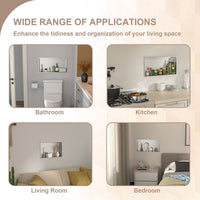 Brushed Stainless Steel Wall Shower  Niche , Double Recessed Shower Shelf for Bathroom EasyOptionXY LLC