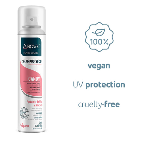 ABOVE Candy - Dry Shampoo - Absorbs Excess Oil Between Washes - Gives Softness and Shine to Your Strands - Does Not Leave Residue - Prevents Bad Odors with Red Fruits and Marshmallow Notes - 3.17 oz EasyOptionXY LLC