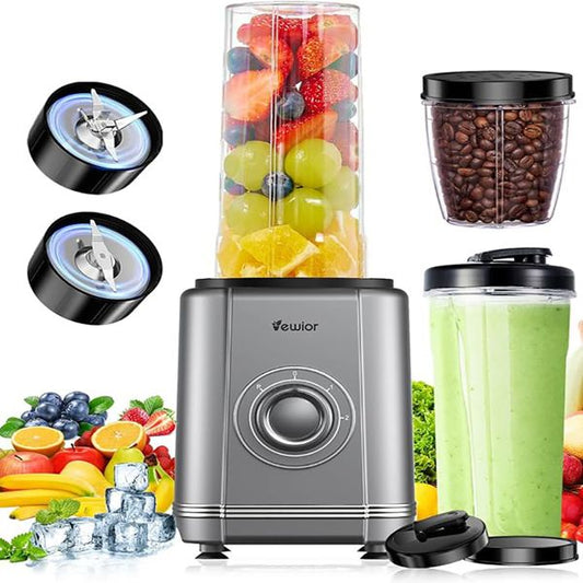 1200W Blender for Shakes and Smoothies, VEWIOR Personal Blender with 6 Blades, 22 oz * 2 B PA-F ree To-go Cups, 3 Mode Controls for Kitchen (Banned by A mazon) EasyOptionXY LLC