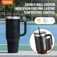 40 oz Insulated Water Bottle Stainless Steel Coffee Cup Handheld Black EasyOptionXY LLC