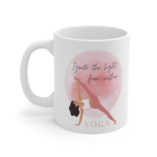 Ignite the Light Yoga Theme Mug EasyOptionXY LLC