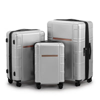 Luggage Expandable Suitcase PC+ABS 3 Piece Set with TSA Lock Spinner