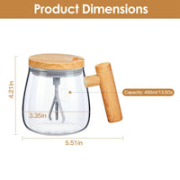 Electric Mixing Mug 400ML High Speed Mixing Cup USB Rechargeable Self String Mug IP67 Waterproof One Button Start for Coffee Milk Protein Powder Egg EasyOptionXY LLC