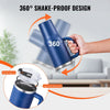 40 oz Insulated Water Bottle Stainless Steel Coffee Cup Handheld Blue EasyOptionXY LLC