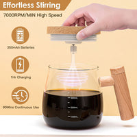 Electric Mixing Mug 400ML High Speed Mixing Cup USB Rechargeable Self String Mug IP67 Waterproof One Button Start for Coffee Milk Protein Powder Egg EasyOptionXY LLC