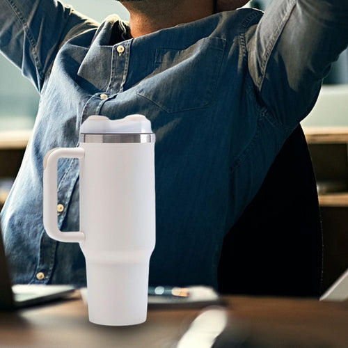 40oz V2 large capacity tumbler,  With Handle And Straw Lid, Insulated Reusable Stainless Steel Water Bottles Travel Mug Coffee Cup car cup water cup For Men Women Outdoor Camping Driving, gift EasyOptionXY LLC