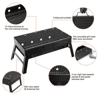 Portable Charcoal BBQ Grill – Lightweight Folding Smoker for Outdoors