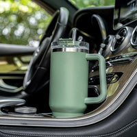 40oz Adventure Quencher Tumbler T hermos Vacuum Cups With Handle Stainless Steel Travel Water Cup Stay Ice Cold Car Coffee Mug EasyOptionXY LLC