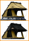 Roll over image to zoom in Adventurer Plus Rooftop Tent Hardshell with Side Awning, Air Conditioner Outlet with Bracket, &Replaceable Rain Flies, Truck Bed Tent for Camping, Pop Up Overland Roof Tents