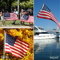 Heavy Duty Outdoor American Flag Embroidered Stars & Brass Grommets