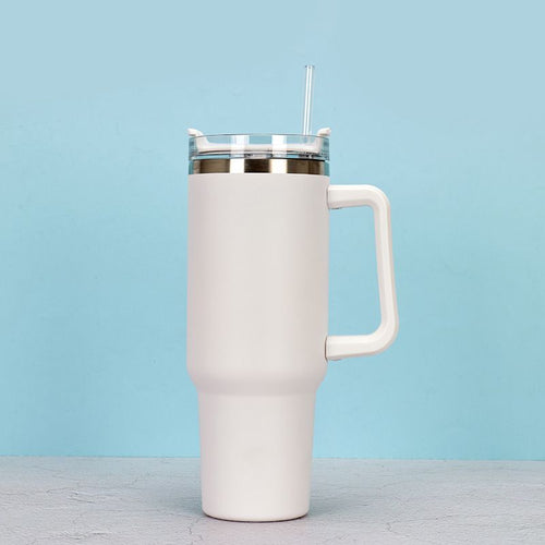 1200ml Stainless Steel Mug Coffee Cup Thermal Travel Car Auto Mugs T hermos 40 Oz Tumbler with Handle Straw Cup Drinkware New In