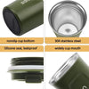 12 oz Stainless Steel Vacuum Insulated Tumbler - Coffee Travel Mug Spill Proof with Lid - T hermos Cup for Keep Hot/Ice Coffee; Tea and Beer